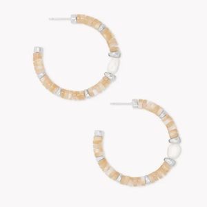NWT Kendra Scott matching Lila stretch bracelet and hoop earrings
